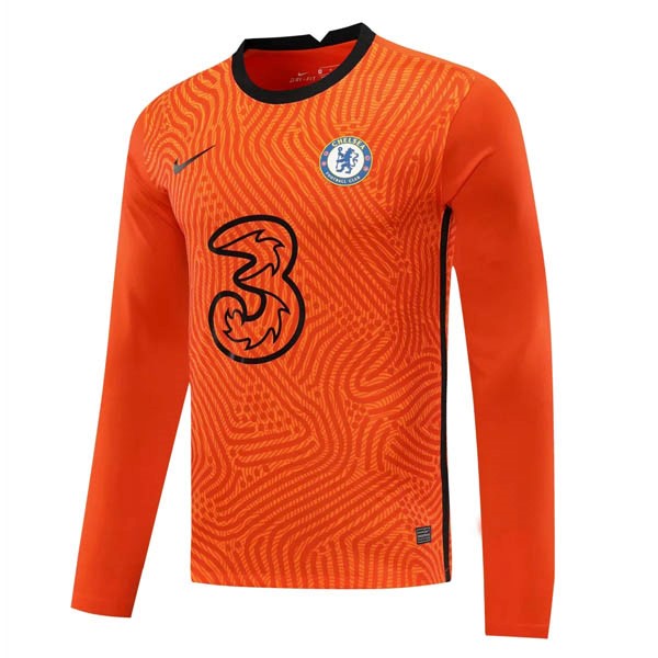 Camiseta Chelsea Manga Larga Portero 2020-2021 Naranja